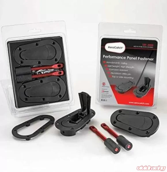 AeroCatch Black 120 Series Plus Flush Above Panel Hood