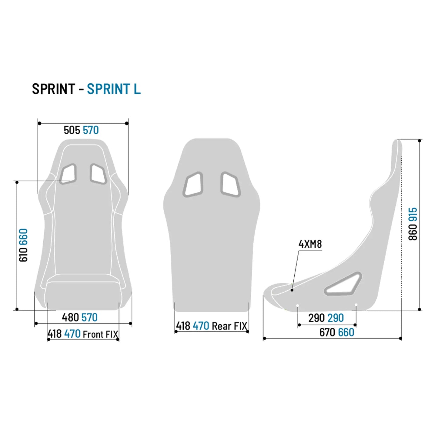 SPARCO SEAT SPRINT LRG BLACK
