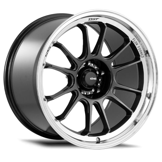 KONIG HYPERGRAM 15 X 7.5 +35 4 X 100 CB73.1 METALLIC CARBON W/ MACHINED LIP